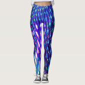 Lumières bleues Iridescente Leggings multicolores (Devant)