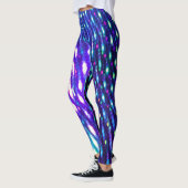 Lumières bleues Iridescente Leggings multicolores (Gauche)