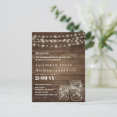 Lumières Bocaux Maçon Rustiques Budget Invitations (Debout devant)