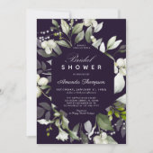 Lumières botaniques | Invitation de douche nuptial (Devant)