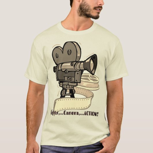 Lumières,...Caméra,...ACTION ! T-shirts (Devant)