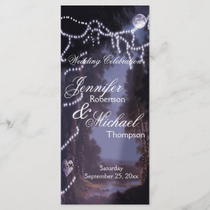 Lumières d'arbre du programme de mariage