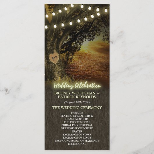 Lumières d'automne Programmes de cérémonie Mariage (Devant)