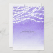 Lumières de Chaîne Rustiques Invitation de Mariage (Dos)
