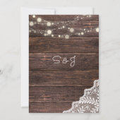 Lumières de corde en dentelle de bois Invitation (Dos)
