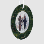 Lumières de fées vertes et or | Deux photos de fam (devant)