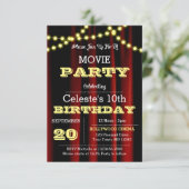 Lumières de film Invitation d'anniversaire Jaune (Debout devant)