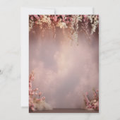 Lumières de fleurs rose Save The Date (Dos)