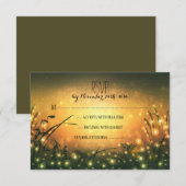 lumières de jardin mariage coucher de soleil carte (Devant / Derrière)