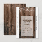 Lumières de jarre de maçon de carte de réception 3 (Devant / Derrière)