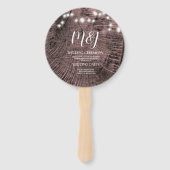 Lumières de journal de mariage rustique éventail à (Dos)