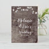 Lumières de journal de mariage rustique Programme  (Debout devant)