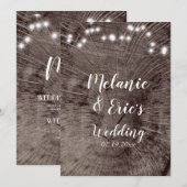 Lumières de journal de mariage rustique Programme  (Devant / Derrière)