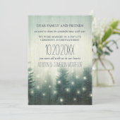 Lumières de la forêt | Rustic Elopement Faire-part (Debout devant)