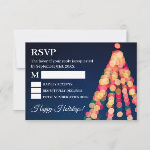 Lumières de l'arbre Bokeh, RSVP de Noël
