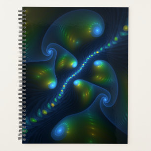 Lumières de l'Imaginaire Abstrait Bleu Vert Jaune