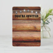 LUMIÈRES DE MARIAGE À FILS RUSTIQUES INVITATIONS (Debout devant)