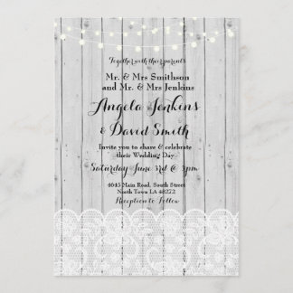 Lumières de mariage hivernal Invitation de fête en
