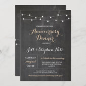 Lumières de mariage rustique pour invitation de fê (Devant / Derrière)