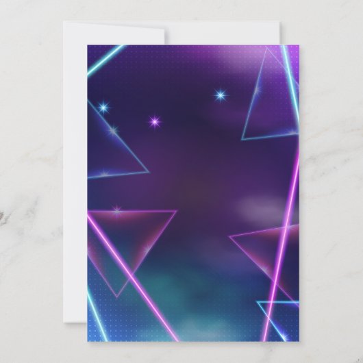 Lumières de Neon lumineux Carte de remerciements d (Dos)