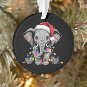Lumières de Noël d'éléphant Vacances de Noël Anima