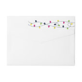 Lumières de Noël lumineuses et colorées Étiquette (Dos)