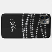 Lumières de Noël personnalisées sur coque iphone n (Dos (Horizontal))