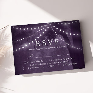 Lumières de Noël sur un Arbre Rustique Violet RSVP
