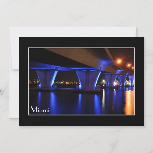 Lumières de nuit à Miami - invitation (Devant)