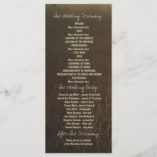 Lumières de nuit programmes de mariage d'arbre éto (Dos)