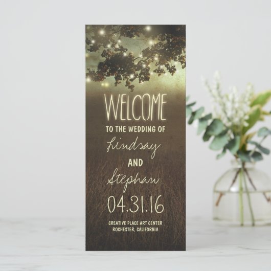 Lumières de nuit programmes de mariage d'arbre éto (Debout devant)