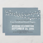 Lumières De Nuit Rustiques Faire-part de mariage É (Devant / Derrière)