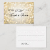 Lumières de parties scintillantes d'or de carte de (Devant / Derrière)