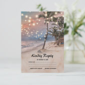 Lumières de plage vintage tropicales Mariage RSVP (Debout devant)