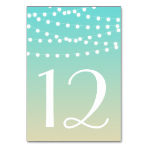 Lumières des fées   Carte des numéros de table Omb