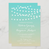 Lumières des fées | Ombre Beach Wedding Invitation (Devant / Derrière)