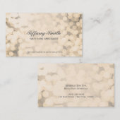 Lumières dorées Cartes de visite glamour (Devant / Derrière)