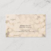 Lumières dorées Cartes de visite glamour (Dos)