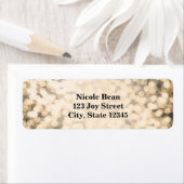 Lumières dorées Étiquettes de adresse glamour (En situation)