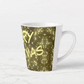 Lumières dorées scintillantes Latte de Noël Mug (Droite)