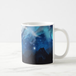 Lumières du Nord, Galaxie, Stars, Mug de café, Cou