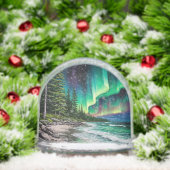 Lumières du Nord sur une côte rocheuse (Noël)