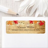 Lumières du pays d'automne étiquette de adresse pe (En situation)