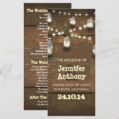 Lumières en bois bocaux de mason programmes de mar (Devant / Derrière)