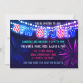 Lumières et feux d'artifice 4 juillet invitations  (Devant)
