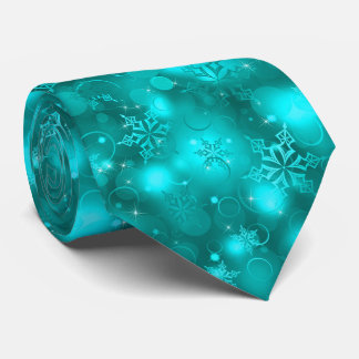 Lumières et flocons de neige, Teal - cravates de