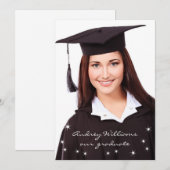 Lumières Étincelantes Faire-part de graduation pho (Devant / Derrière)