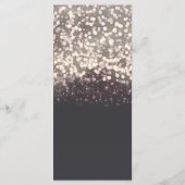 Lumières Étincelantes Romantique Gris Moderne Menu (Dos)