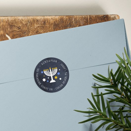 Lumières étoilées | Sticker d'adresse de retour Ha