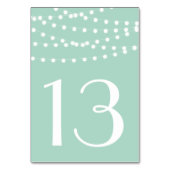 Lumières Fée Blanche | Carte Numéros de table de r (Dos)